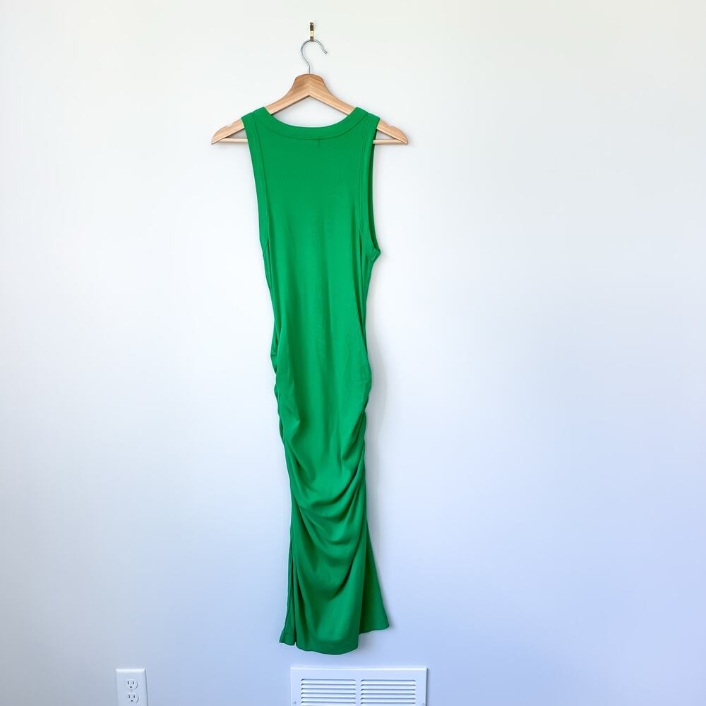 Michael Stars Wren Ribbed Midi Dress Field Green M - Picture 3 of 10